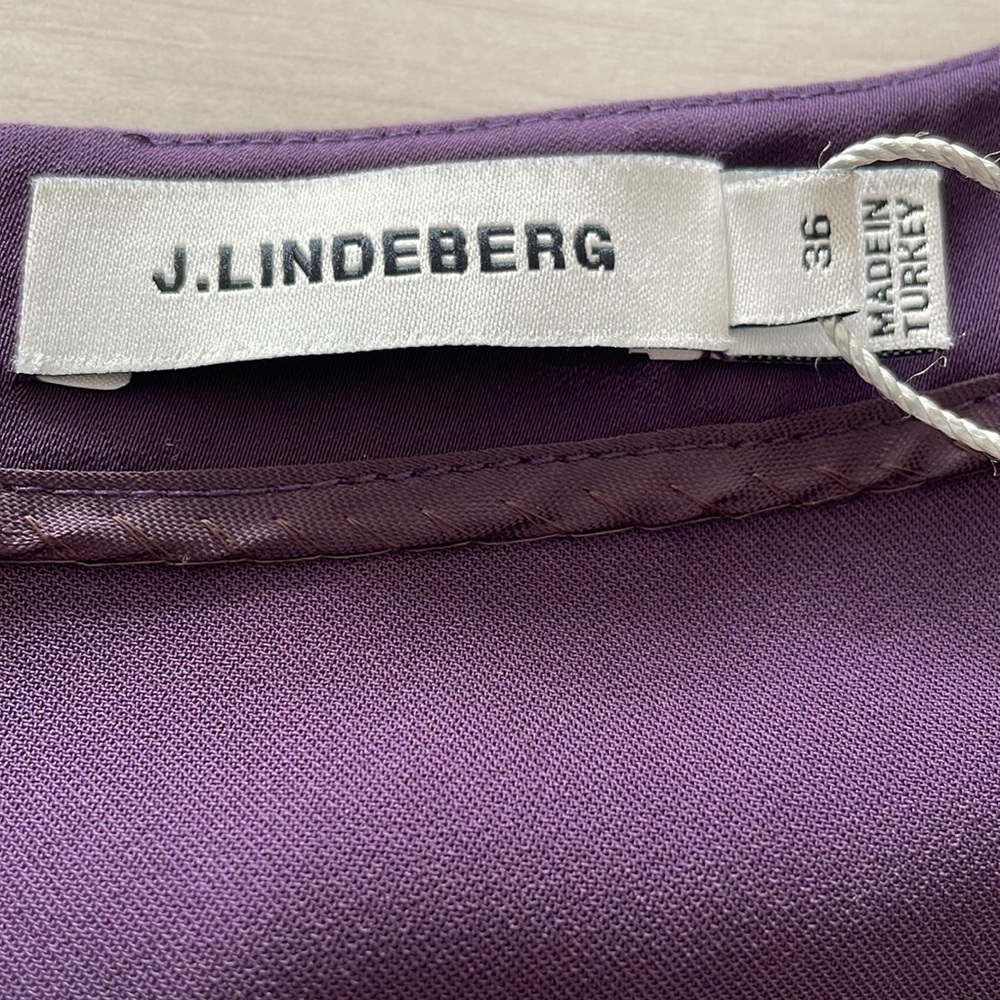 J. Lindeberg Plum Daniella Stretch Drape Dress - Picture 13 of 16